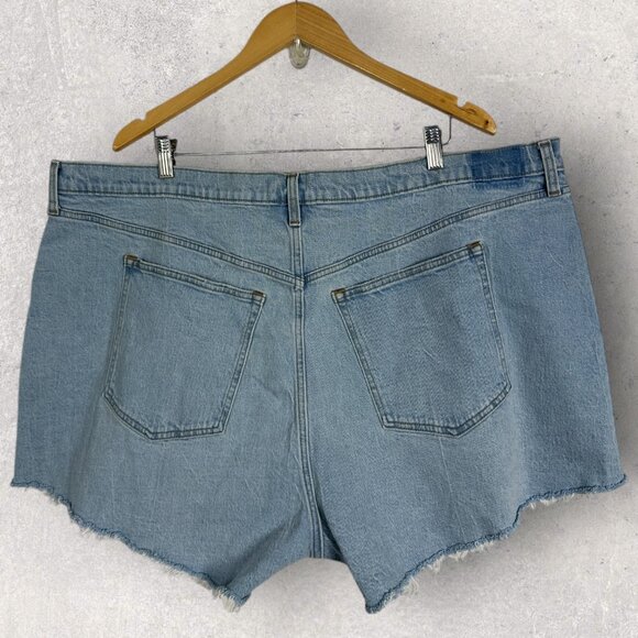 NWT Abercrombie Fitch 90s Relaxed Cutoff High Rise Shorts Size 22 / 36 Denim NEW - Picture 5 of 15